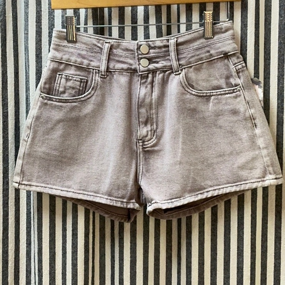 NWT Blue B Collection Brand mauve‎ Shorts denim feel fit XS S M run small